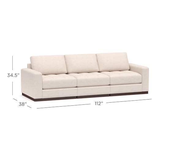 Axis Tufted Modular 3Piece Grand Fabric Sofa Pottery Barn
