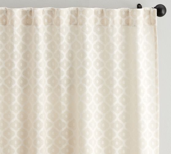 Cala Jacquard Sheer Curtain Pottery Barn