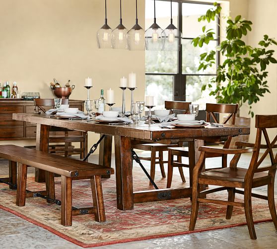 Benchwright Extending Dining Table Alfresco Brown