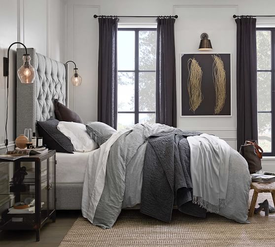 Belgian Flax Linen Duvet Cover King Cal King Ebony Pottery Barn