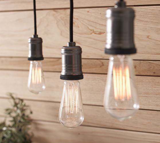 Exposed Bulb Pendant Light Track Lighting Pottery Barn
