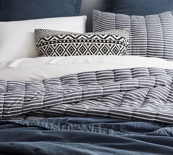 Mini Stripe Comforter Shams Pottery Barn