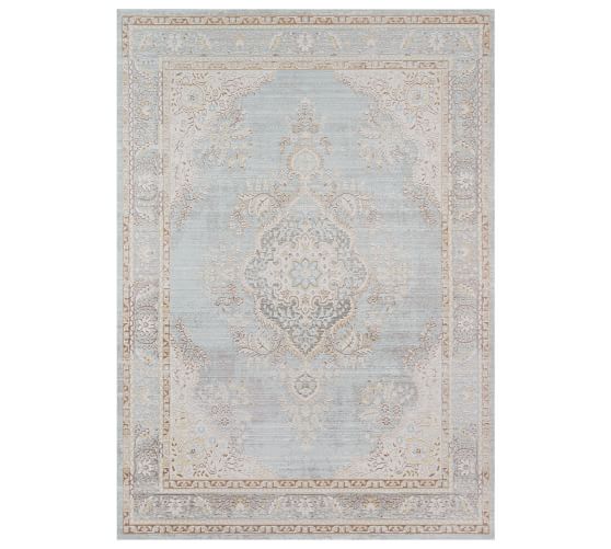 Porcelain Blue Carina Persian Rug Pottery Barn