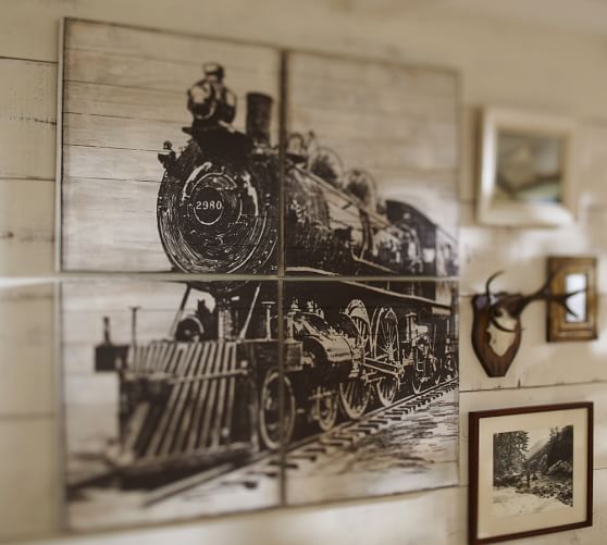 Planked Train Panels Pottery Barn