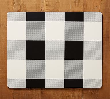 Black White Buffalo Check Cork Placemat Pottery Barn