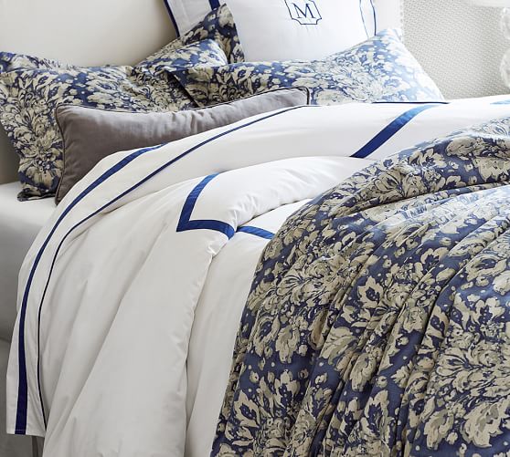 Julia Damask Organic Patterned Duvet Cover Sham Pottery Barn