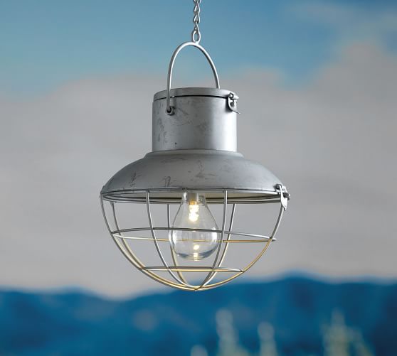 Galvanized Solar Cage Light Galvanized Solar Cage Light