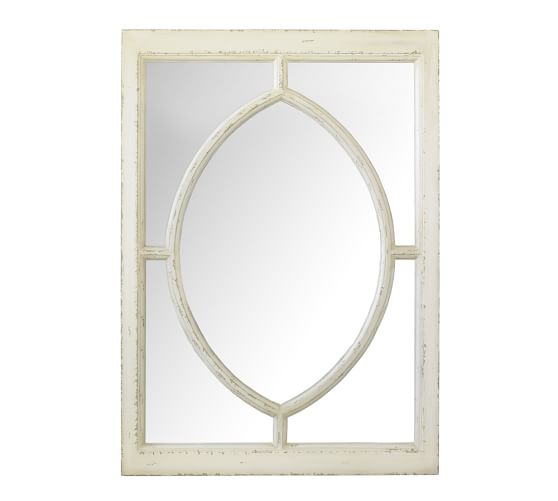 White Observatory Mirror Pottery Barn