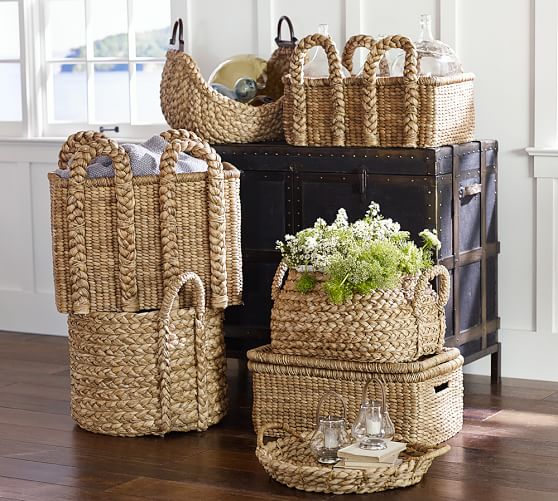 Beachcomber Lidded Basket Pottery Barn