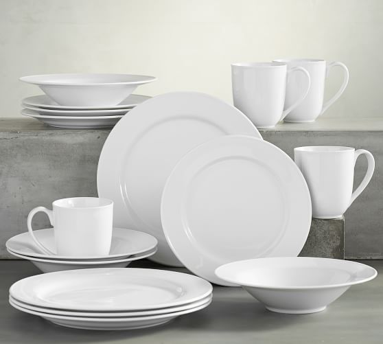 Great White Rim Dinnerware Pottery Barn