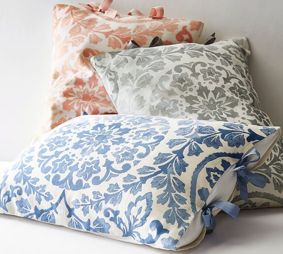 Ana Medallion Pillow Sham Blue Pottery Barn