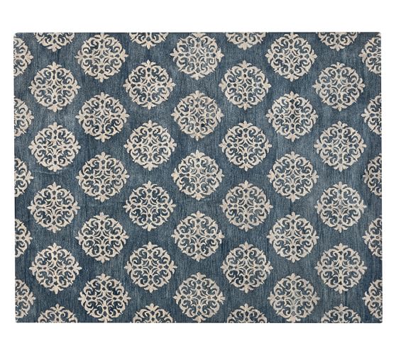 Empire Scroll Rug Indigo Pottery Barn