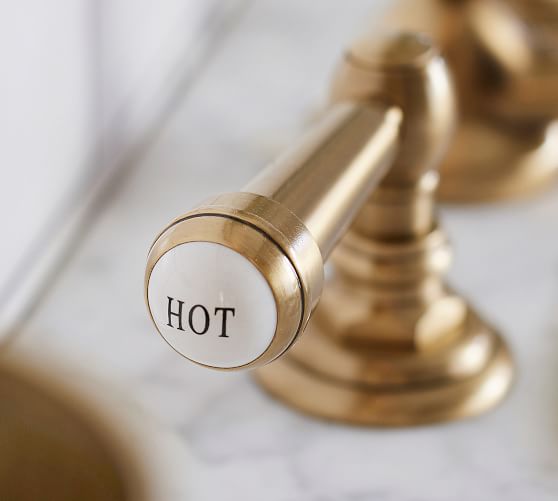 Reyes Lever Handle Widespread Bathroom Faucet Pottery Barn