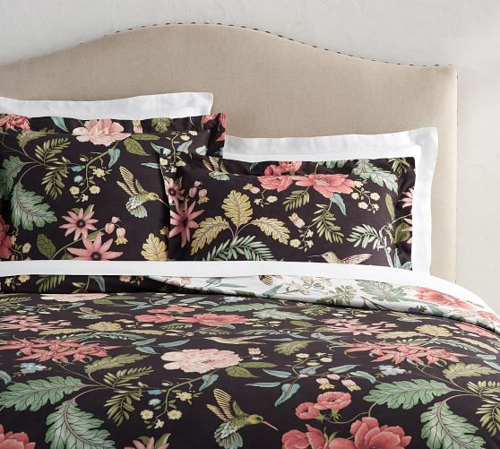 Karina Reversible Floral Cotton Patterned Duvet Cover Sham