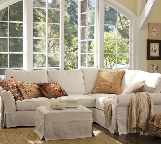 Pb Comfort Slipcovered Ottoman Pottery Barn