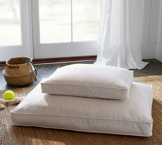 Netural Wheaton Stripe Dog Bed Cover Pottery Barn