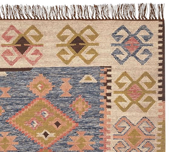 Galway Kilim Recycled Yarn Indoor Outdoor Rug Pottery Barn