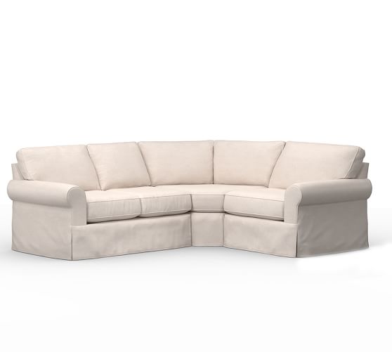 Build Your Own Buchanan Roll Arm Fabric Sectional Pottery Barn