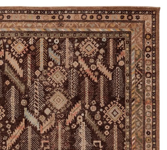 Vida Printed Rug Swatch Brown Multi Pottery Barn