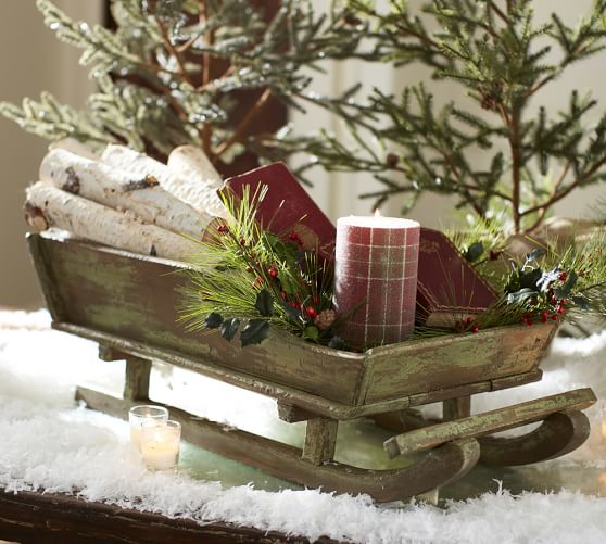 Wood Sleigh Pottery Barn