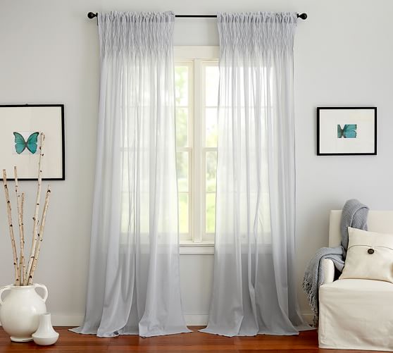 Smocked Curtain Pottery Barn