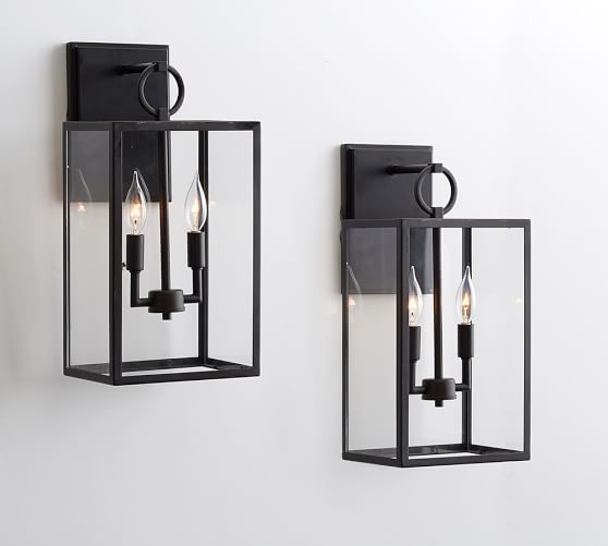 Manor Indoor Outdoor Glass Sconce Pottery Barn