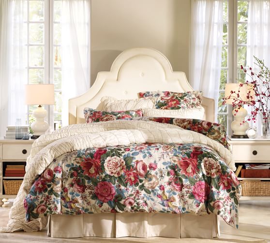 Ruched Voile Patterned Duvet Cover Sham Pottery Barn