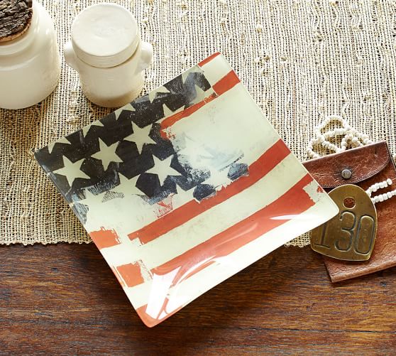 American Flag Decoupage Tray Pottery Barn