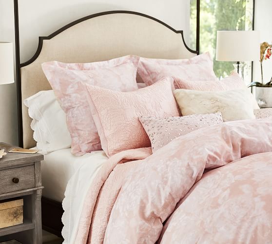 Monique Lhuillier Garden Rose Sateen Duvet Cover Shams Blush