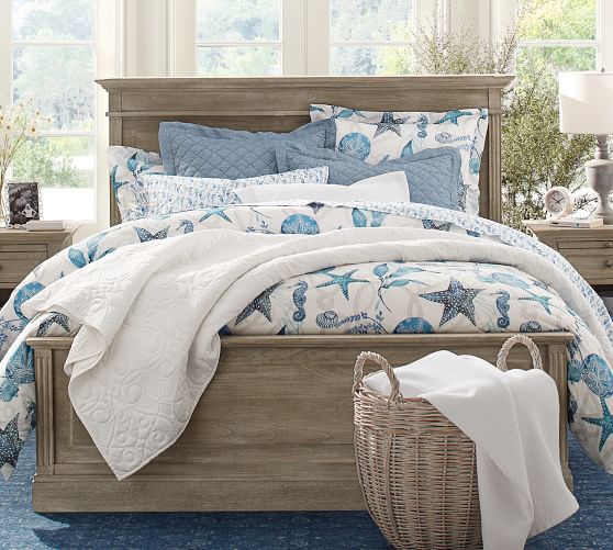 Catalina Coastal Percale Patterned Duvet Cover Sham Pottery Barn
