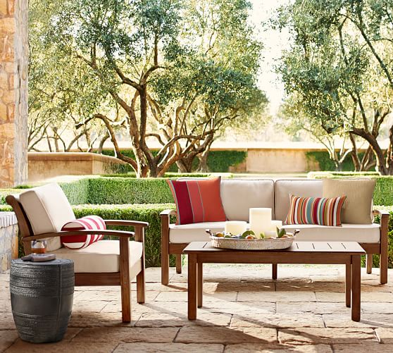 Metal Drum Outdoor Side Table Pottery Barn