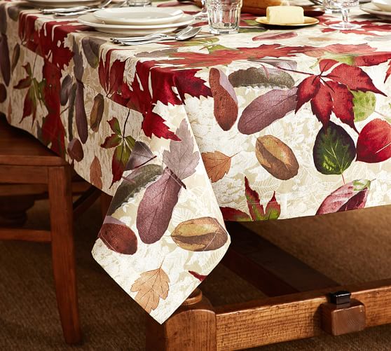 Windswept Leaves Tablecloth Pottery Barn