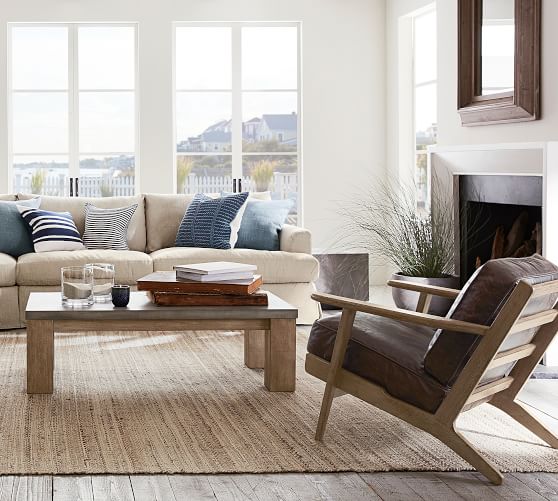 Raylan Leather Armchair Pottery Barn