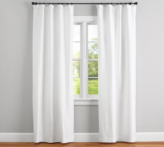 Linen Silk Blend Curtain Pottery Barn