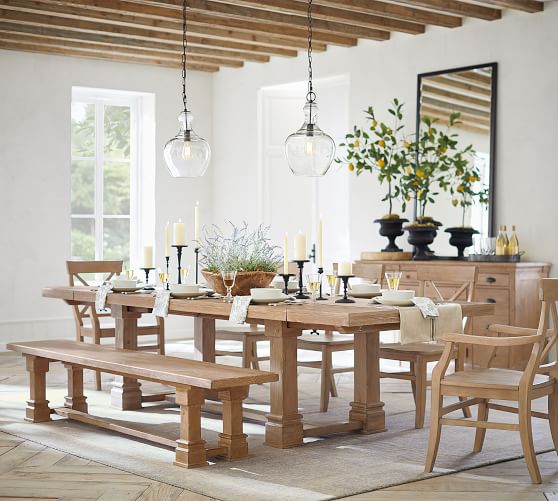 Lucca Dining Bench Pottery Barn