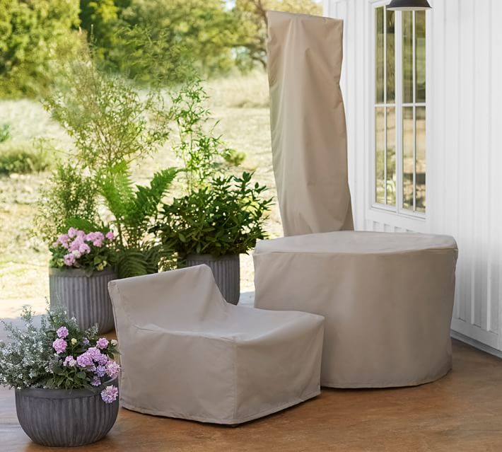 Palmetto Custom Fit Outdoor Furniture Cover Arm Chair Ottoman Pottery Barn