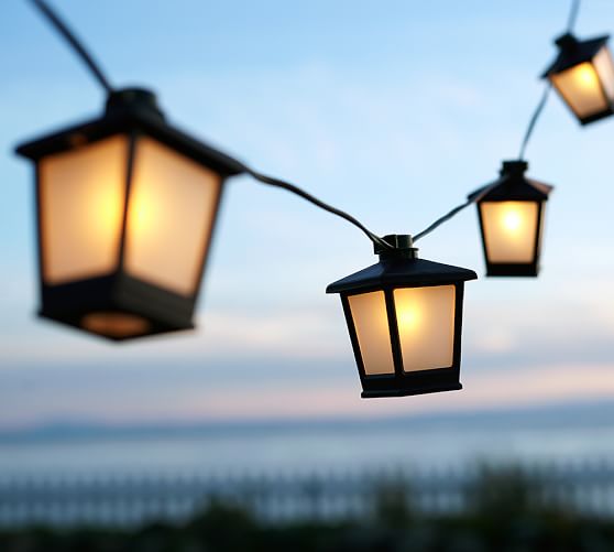 Malta Mini Lantern String Lights Pottery Barn