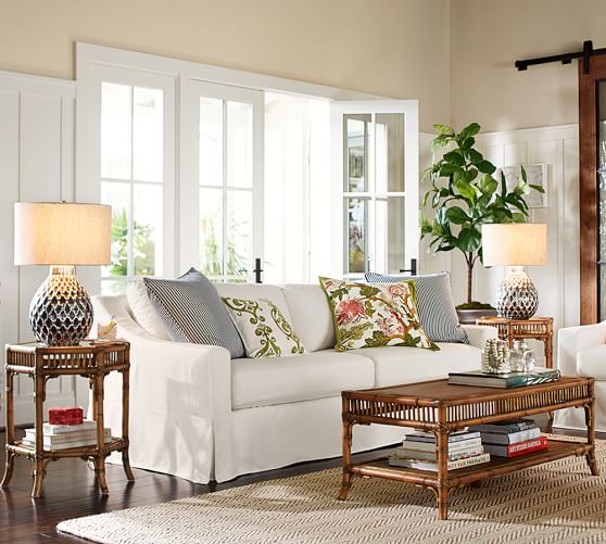 York Slope Arm Slipcovered Fabric Sofa Pottery Barn York Slope Arm Slipcovered Fabric Sofa