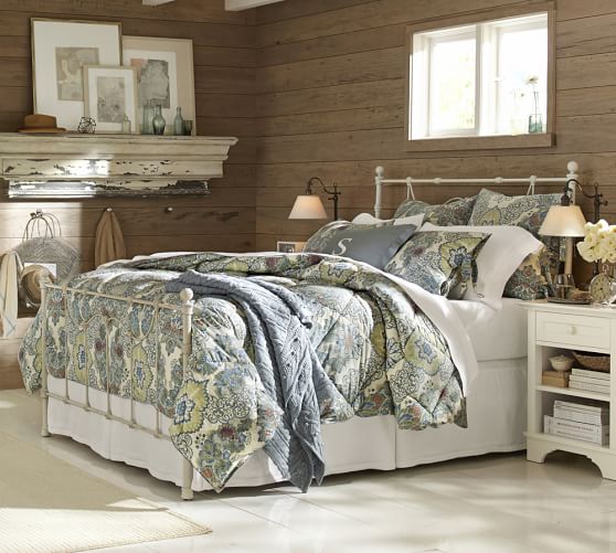 Giselle Reversible Comforter Shams Blue Pottery Barn