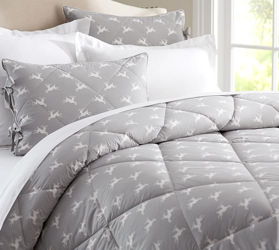 Jumping Reindeer Comforter Shams Pottery Barn