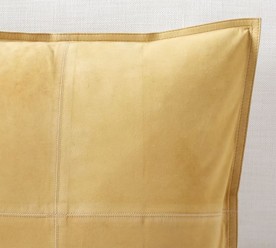 Pieced Suede Pillow Cover Pottery Barn
