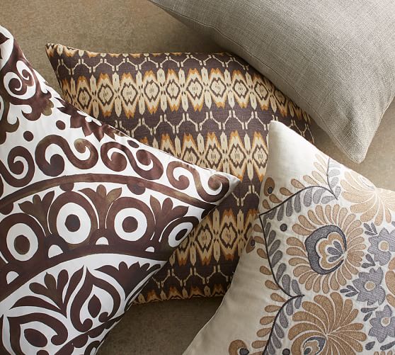Oversized Suzani Print Silk Decorative Pillow Cover Pottery Barn