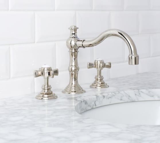 Langford Cross Handle Widespread Bathroom Faucet Pottery Barn