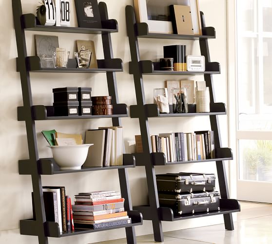 Pottery Barn Leaning Bookcase