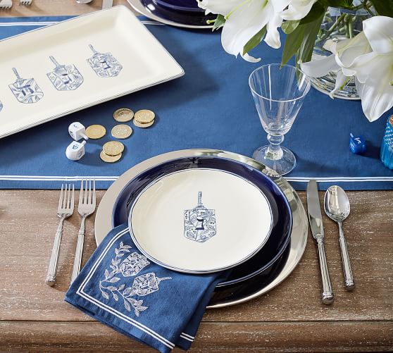 Hanukkah Celebration Icon Salad Plate Set Of 4 Pottery Barn