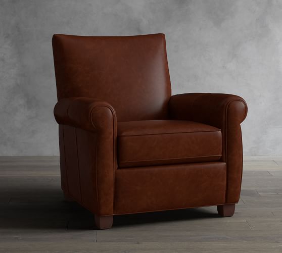 Grayson Leather Armchair Pottery Barn