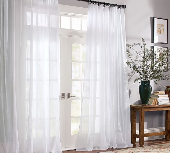 Classic Voile Sheer Curtain White Pottery Barn