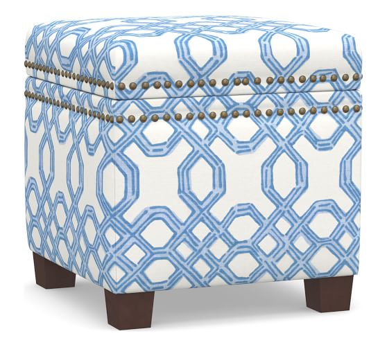 Lilly Pulitzer Tamsen Cube Storage Ottoman Pottery Barn