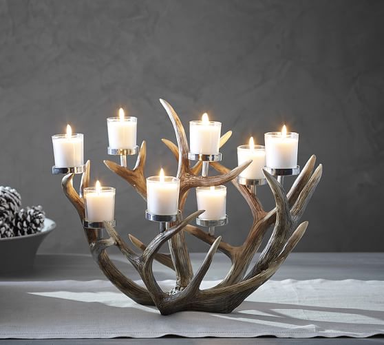 Antler Multi Votive Centerpiece Candle Holder Pottery Barn