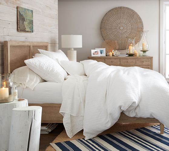 Honeycomb Cotton Duvet Cover Shams Midnight Pottery Barn